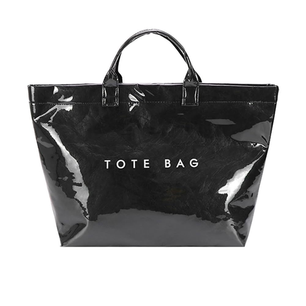 Large Pvc Tote Bag Clear Plastic Handbags Top Handle Handbag, Clear o_o